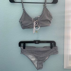 Women’s striped bathing suit set